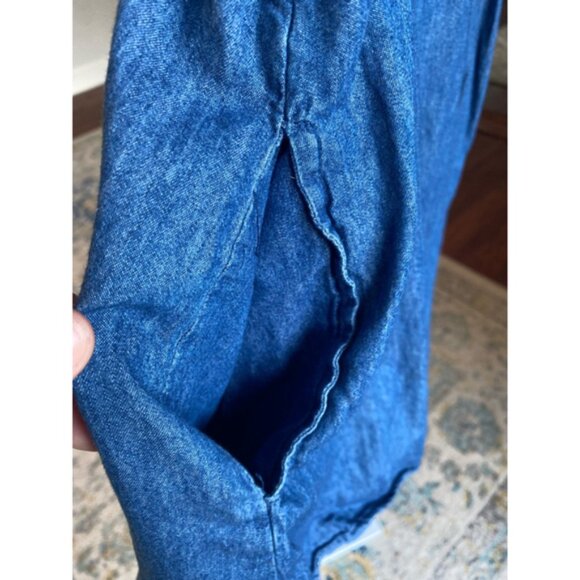 Mimi Chica Denim Mini Dress Lightweight 100 Cotton Smocked Spring Summer - Picture 4 of 7